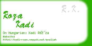 roza kadi business card